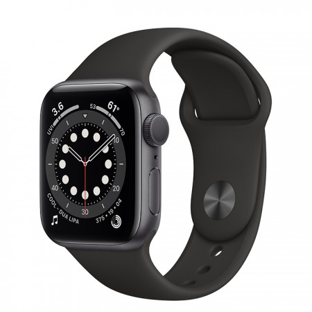 Apple Watch Series 6 40mm Space Gray with Black Sport Band